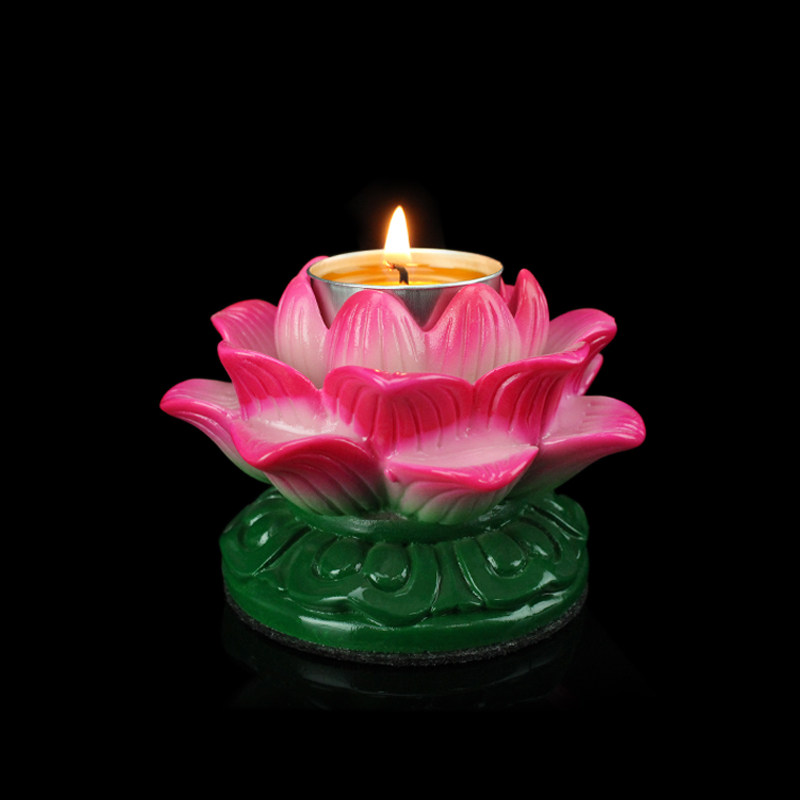 酥油灯座佛具多功能莲花蜡烛烛台油灯供灯供佛烛台