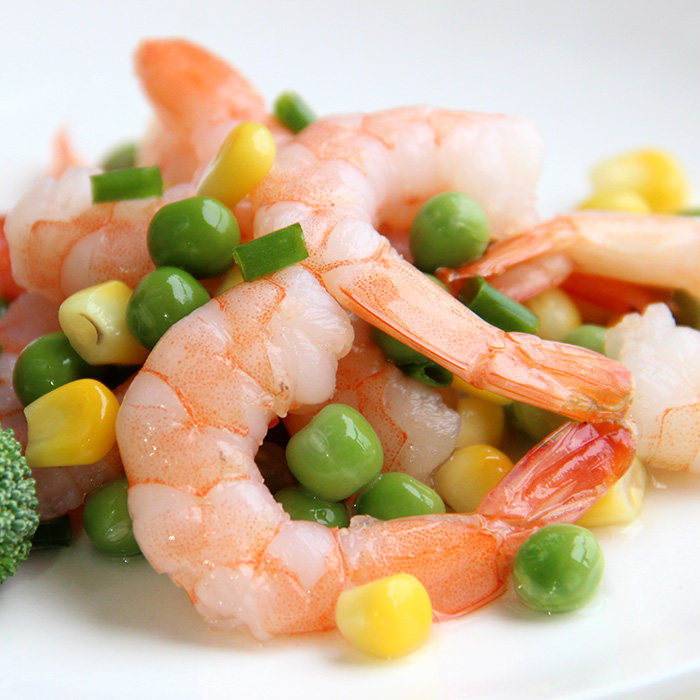 大洋世家安心凤尾520g南美美白虾仁冰冻熟制虾仁