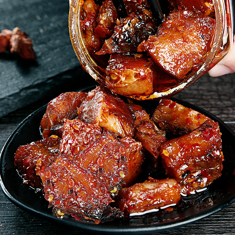 湖南特产洞庭湖香辣鱼排下饭饭菜即食腊鱼鱼块即食鱼零食
