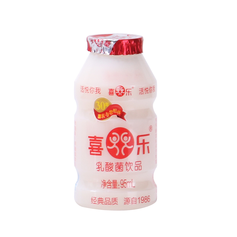 喜乐乳酸菌饮料喜乐(非活乳酸菌)饮品 95ml*4支*16排