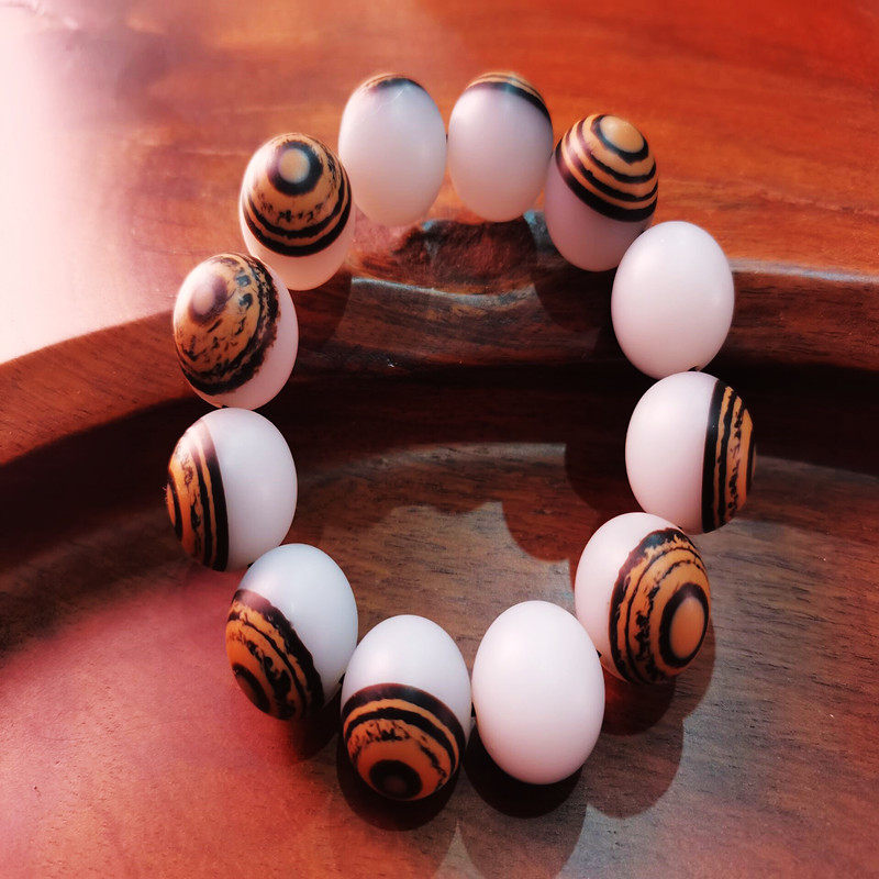 菩提鬼眼提子手串手念珠佛珠原籽男女士象牙文玩菩提