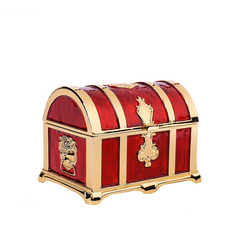 创意欧式复古百宝箱锌合金收纳首饰盒拍照道具礼物首饰箱