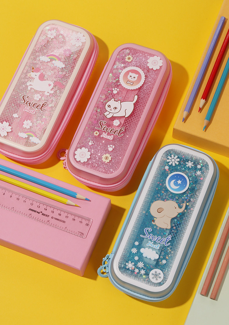 网红男孩抖音初中生铅笔盒透明童可爱儿童小清新简约笔袋