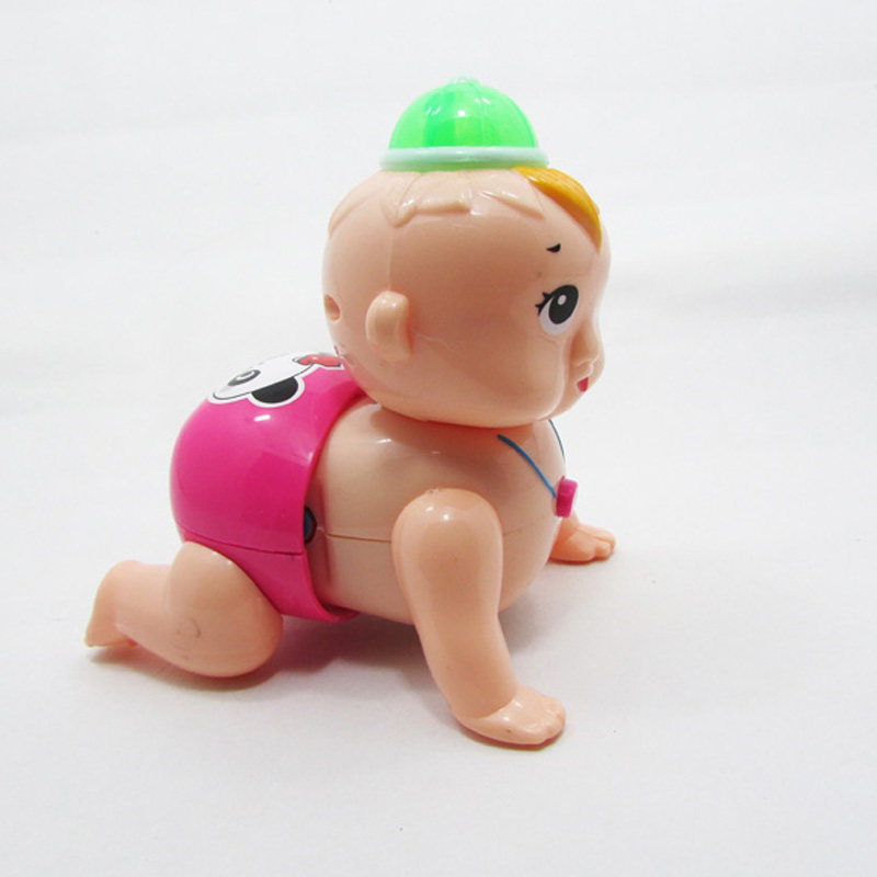 爬娃电动爬行娃娃趣味音乐益智婴幼儿童玩具地摊过家家玩具