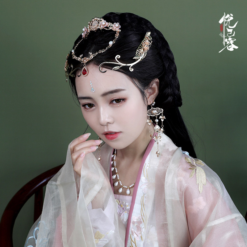 流苏悦己发饰清夜配饰古风容汉坠花眉心额饰发饰