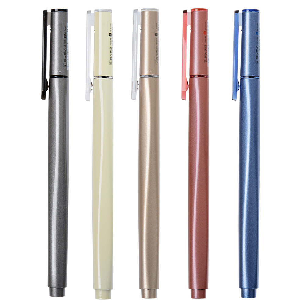 晨光水笔签字笔办公0.5mm塑料密度优品高密度手感中性笔
