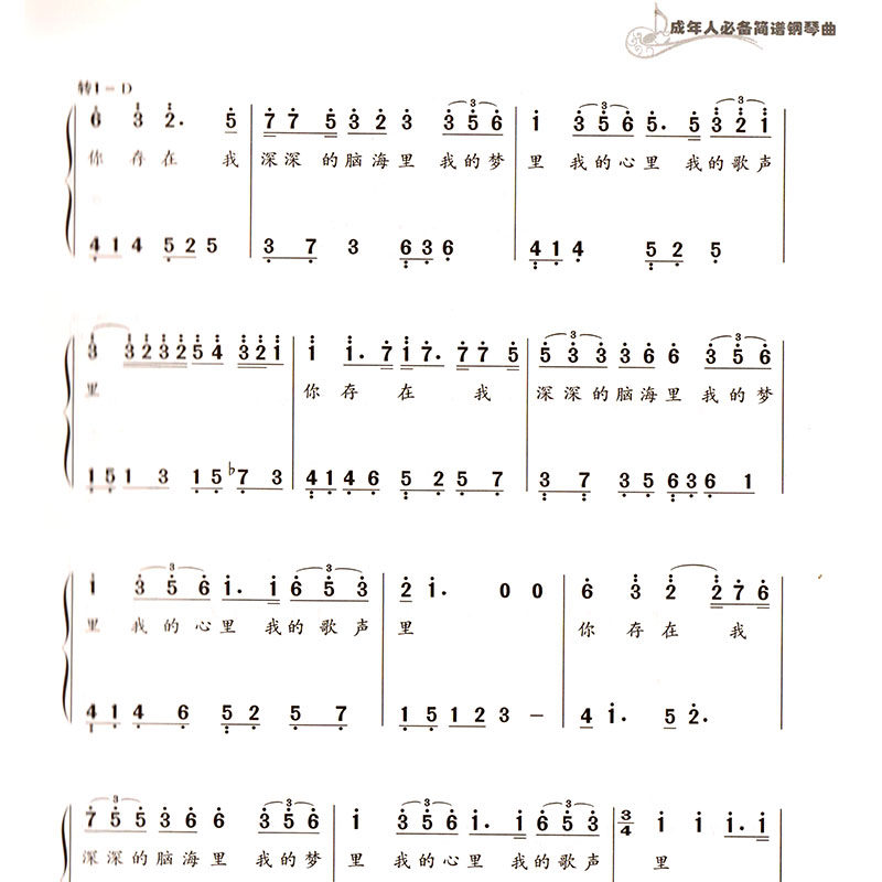 钢琴自学简谱教程成人正版初学者流行2017书籍音乐新