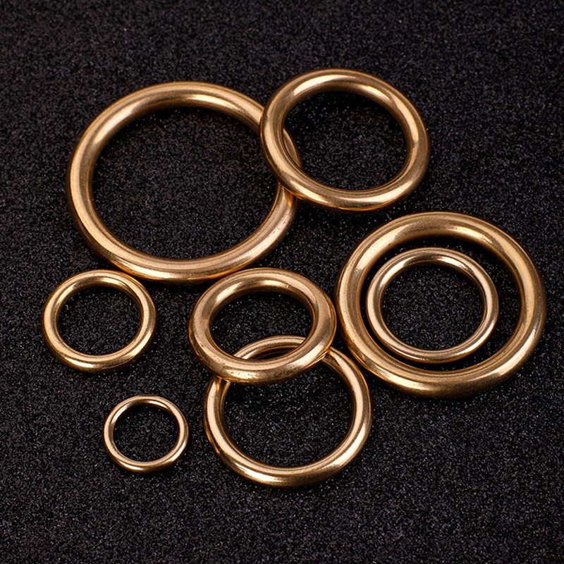 纯铜圆环无缝实心铜圈拎环背扣圆扣手手工皮具其他