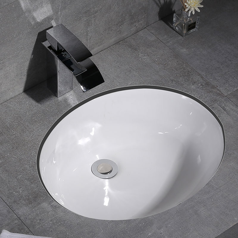 椭圆形洗手盆陶瓷台下盆嵌入式洗脸盆洗漱面盆洗手池洗脸池洗手台