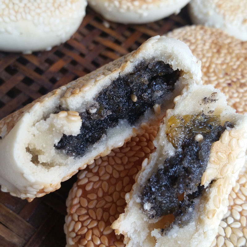 衢州麻饼浙江开化特产胖子传统手工芝麻饼现传统糕点
