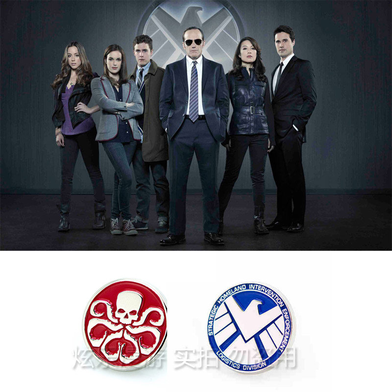 神盾局联盟周边特工立体金属徽章领章胸针九头蛇胸针