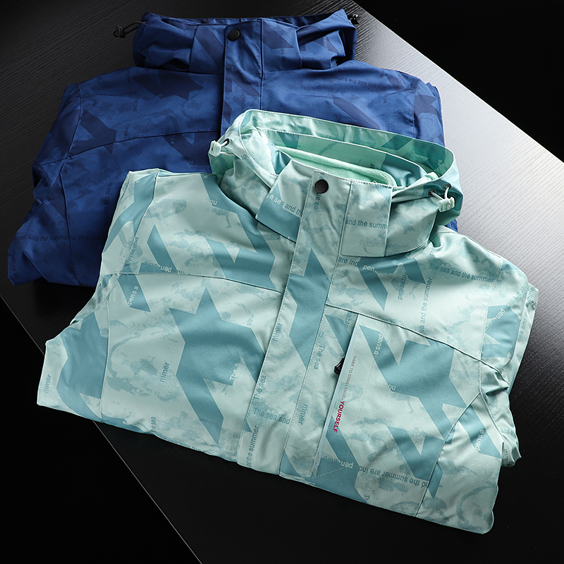 户外三合一冲锋衣！可拆卸内胆  情侣款加绒加厚防风保暖夹克外套