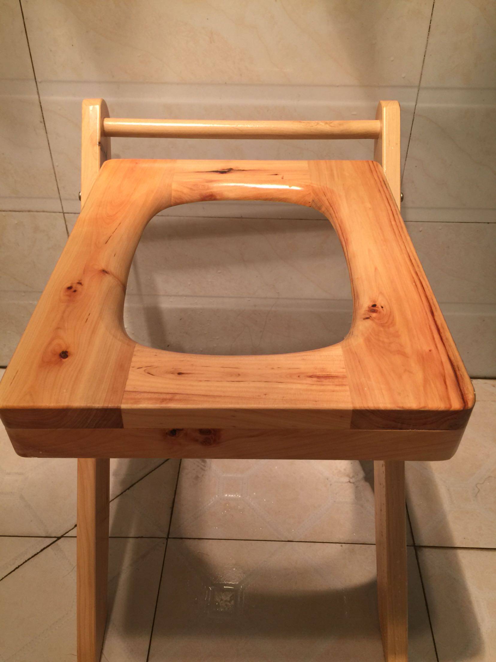 实木坐便椅孕妇残老年人坐便器马桶椅子可移动折叠蹲上厕座便家用