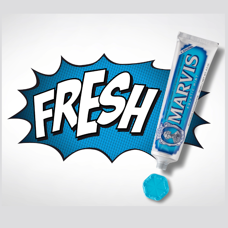 marvis玛尔aquaticminttoothpaste海洋薄荷牙膏85ml牙膏