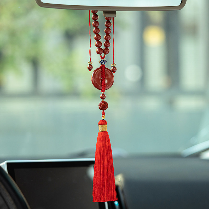 朱砂平安扣创意车挂p193过年喜庆庆安神保平安车挂