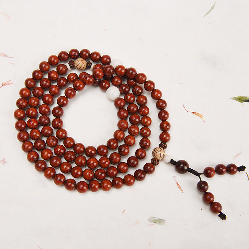 阿蕾家小叶紫檀木108颗金星佛珠手串p80血丝菩提文玩配饰男女手链