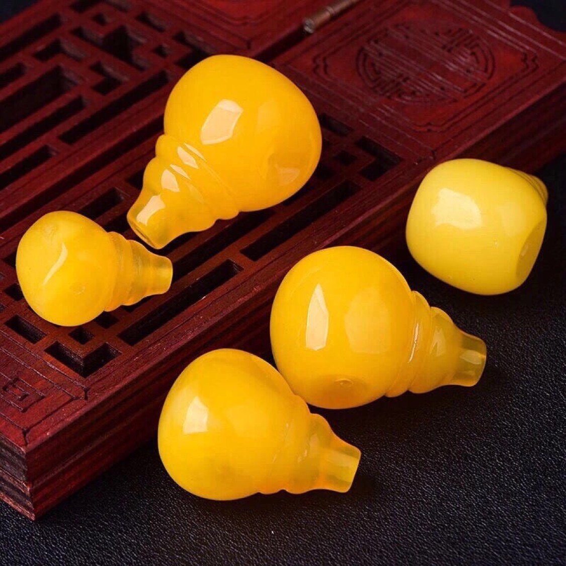 三通蜜蜡一体佛头原矿鸡油黄老琥珀配珠星月其他diy饰品配件