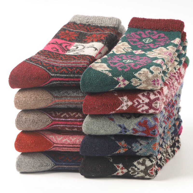 袜子冬天厚款加绒老人中老年人加厚保暖冬季棉袜中筒袜