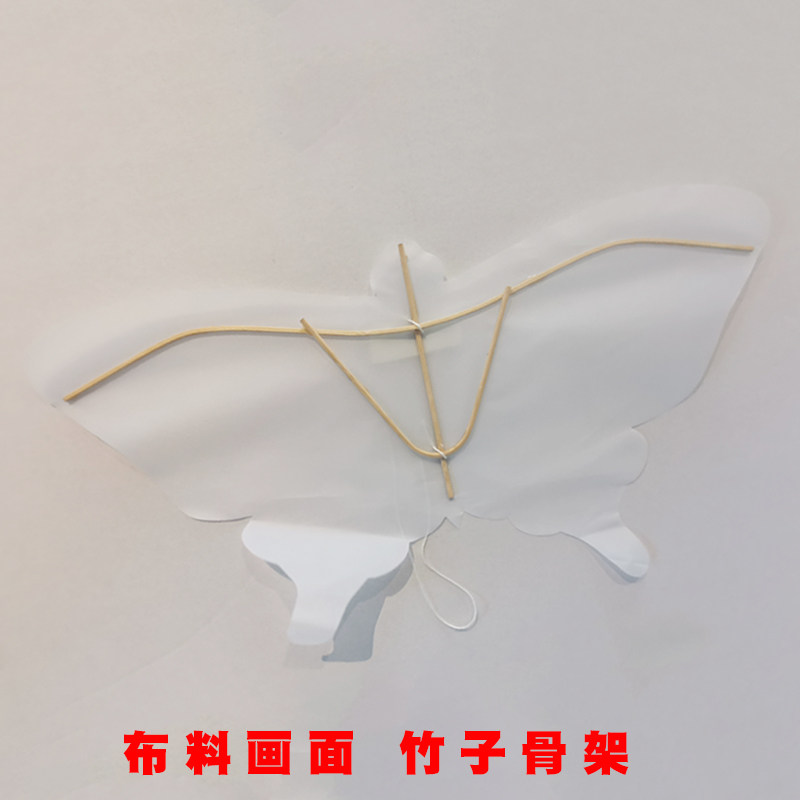 微型diy手绘涂鸦填色空白蝴蝶风筝幼儿园手工风筝