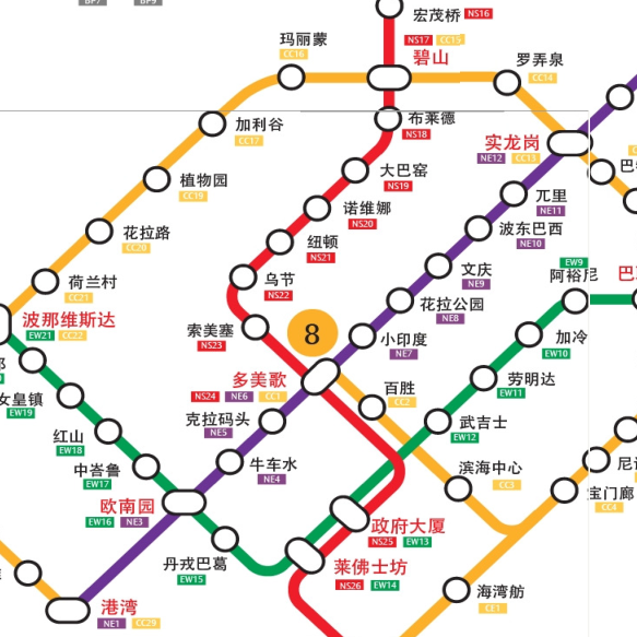 电子版 中文版 新加坡交通图 旅游攻略 新加坡高清中文国家地图