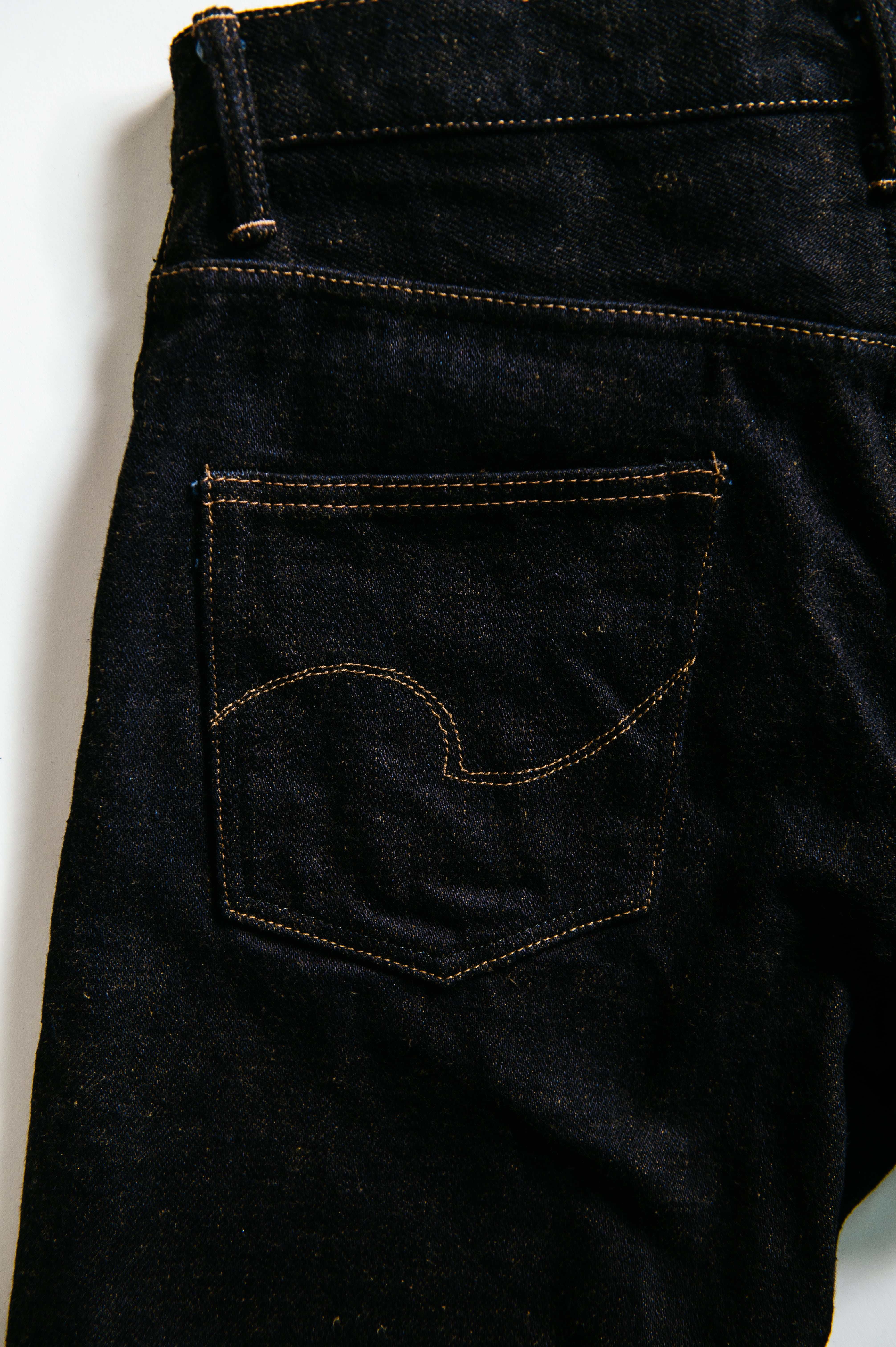 日本oni鬼牌oni902ozrow20oz靛蓝秘密牛仔布橄榄色高腰牛仔裤