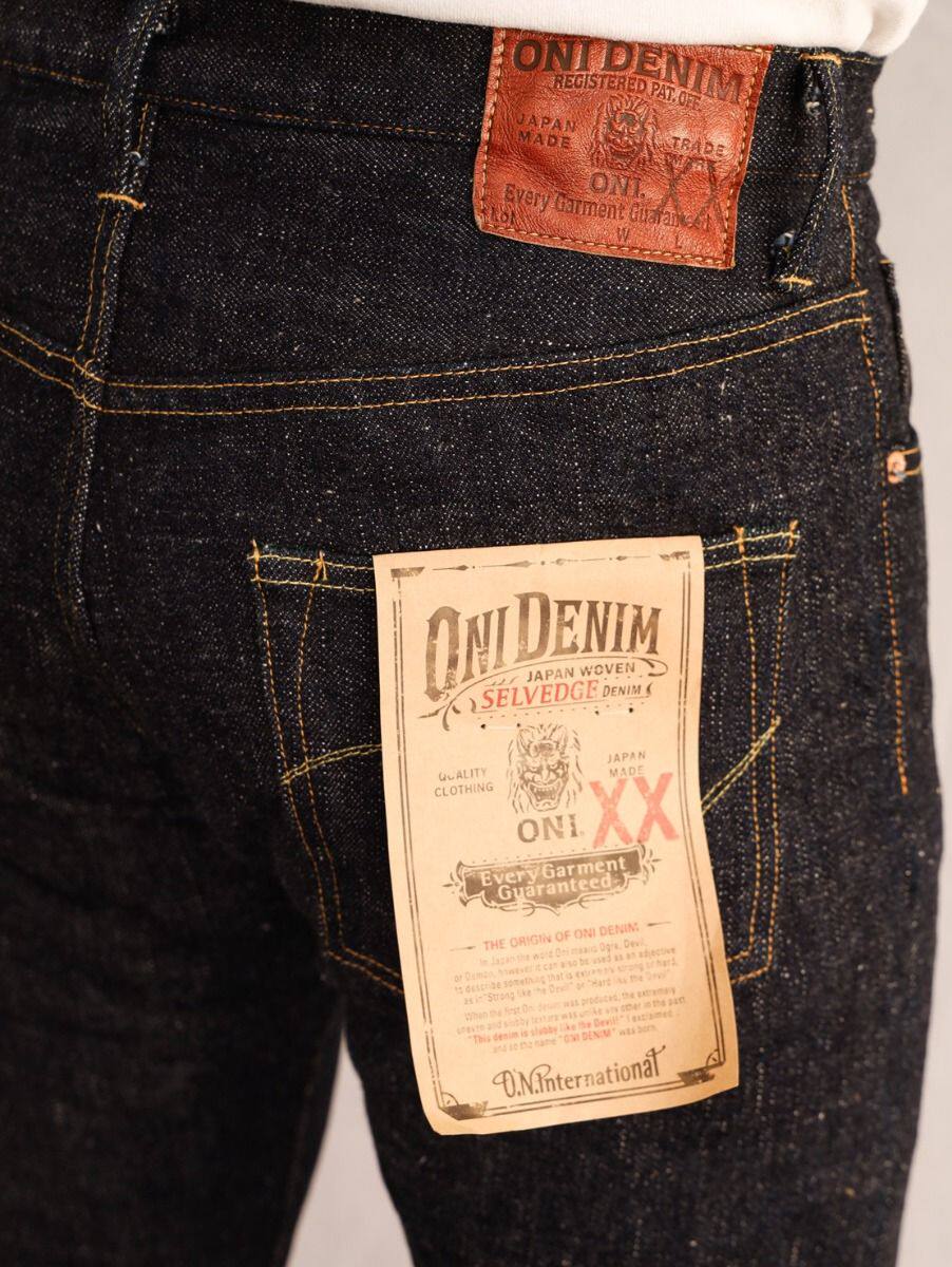 日本oni鬼牌oni669xx165oz纽扣宽松锥形小脚男士牛仔裤