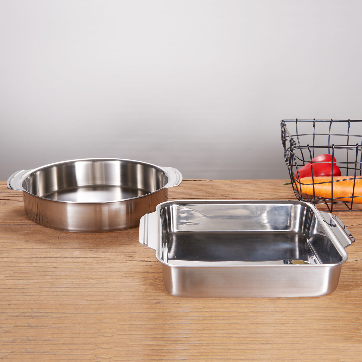 一体成型不锈钢烤盆烘焙烤箱收纳托盘烧烤果盘盘