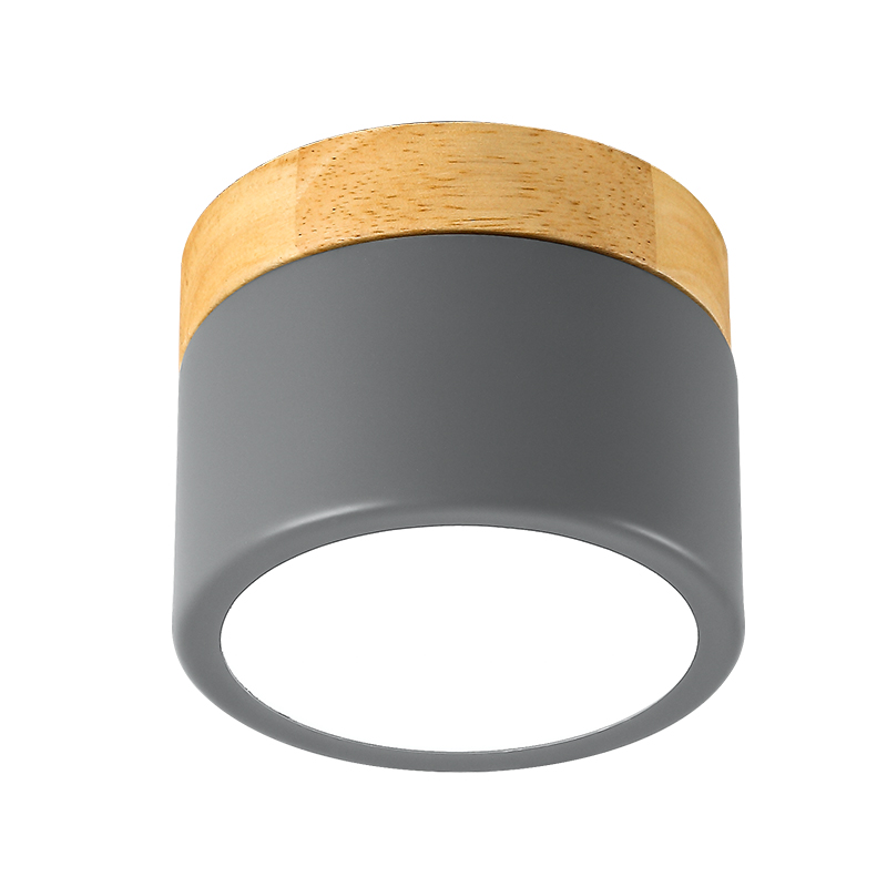 北欧马卡龙led明装筒灯7w客厅天花板圆形射灯筒灯