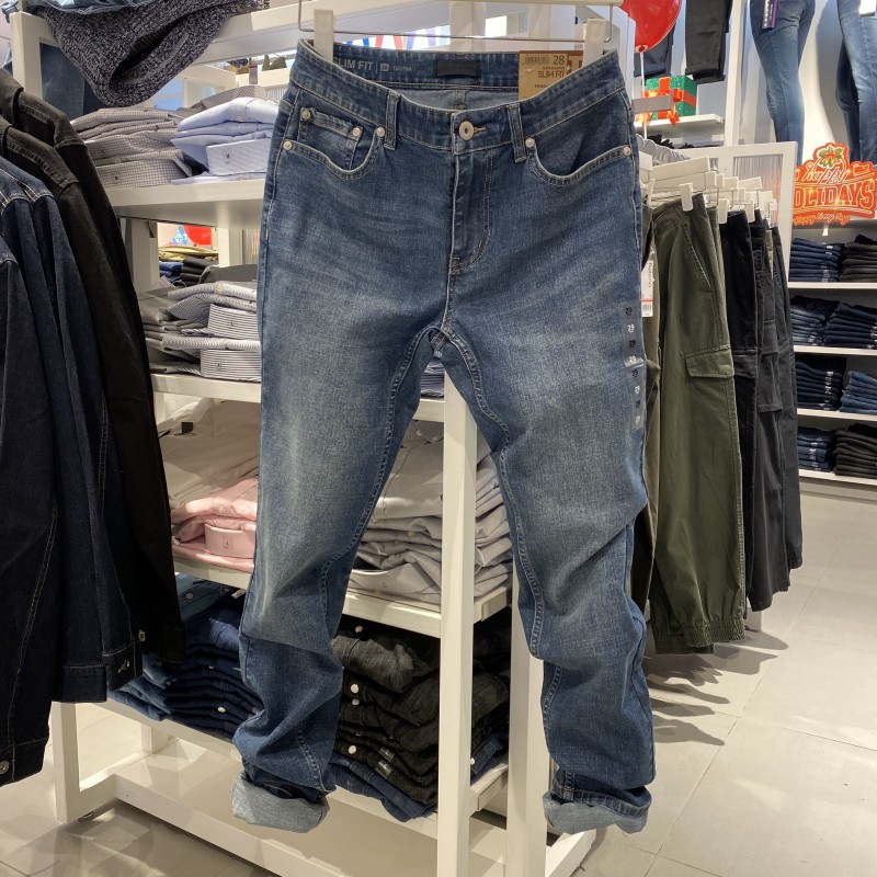 Baleno班尼路2020年新款中低腰弹力修身直脚水洗牛仔裤男88011019