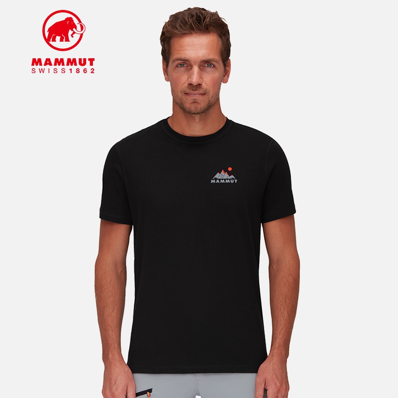 MAMMUT猛犸象Core男士轻便柔软有机棉印花速干短袖T恤