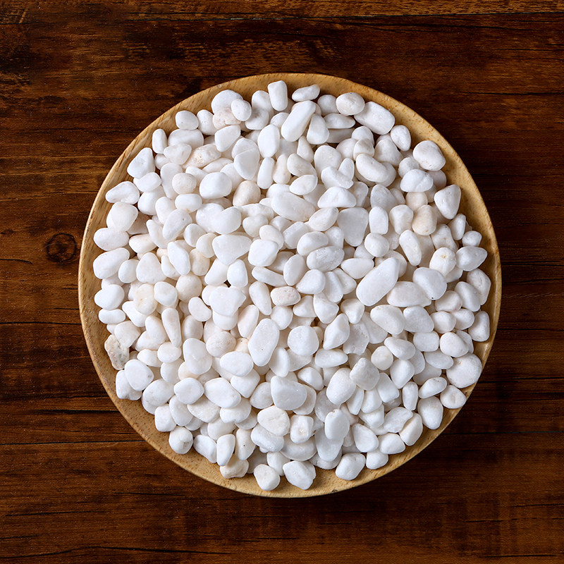 多肉白石子绿植物白色铺面石通用型透气鹅卵石鱼缸石头子铺底石子_双