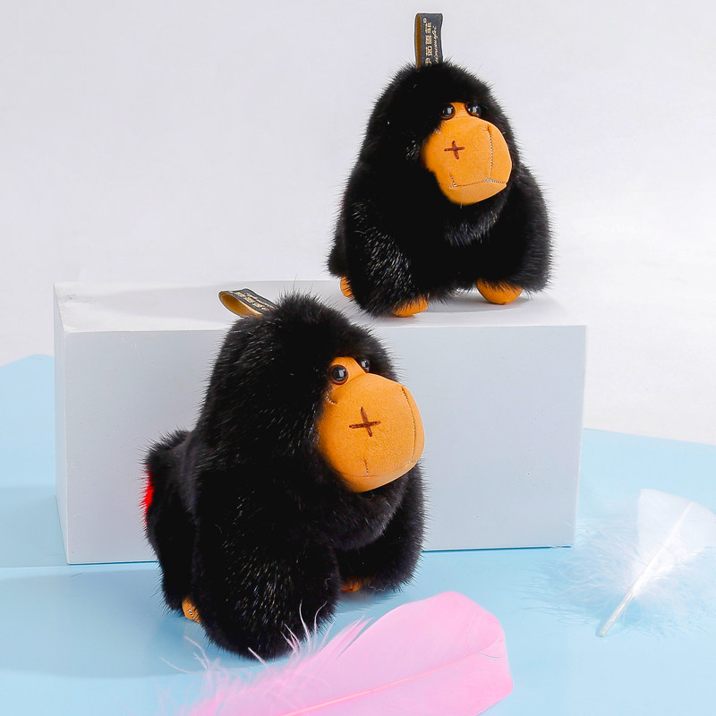 伊茹雪菲水貂大猩猩包包挂件汽车钥匙扣挂饰金刚可爱包挂件