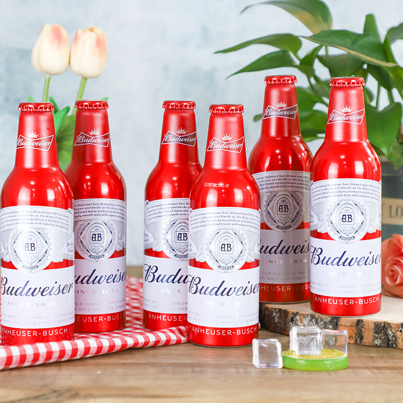啤酒budweiser国产百威红铝罐拉格6瓶12瓶24瓶装335ml啤酒