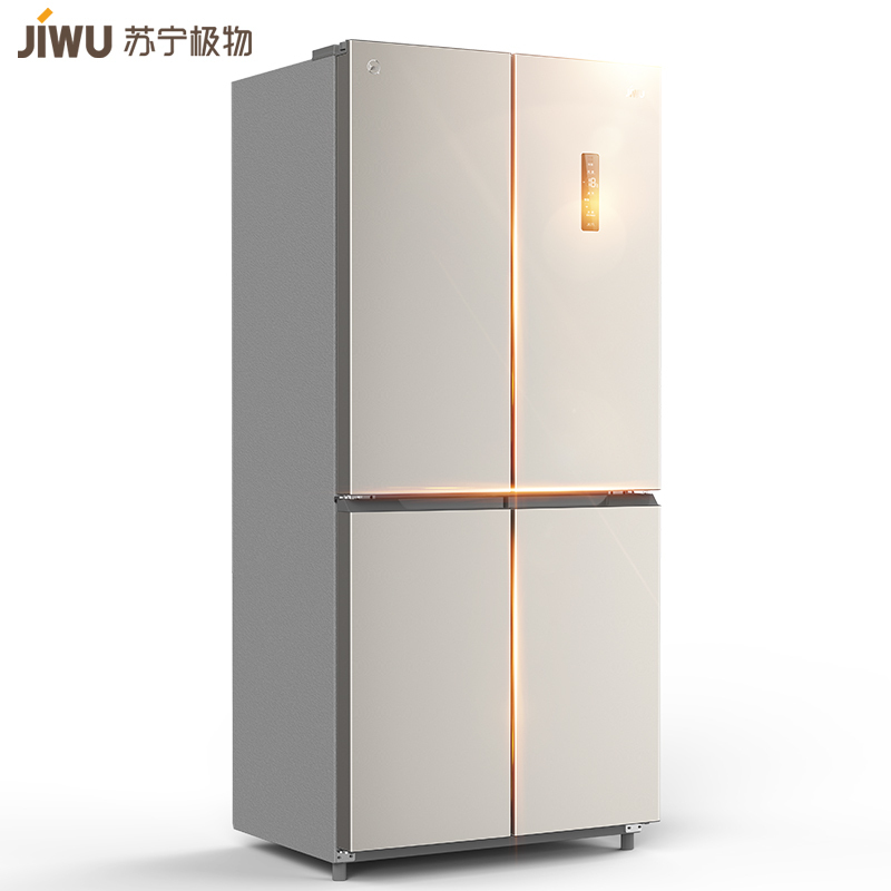 jiwu苏宁极物jqe4428xp风冷变频十字对开门冰箱440l