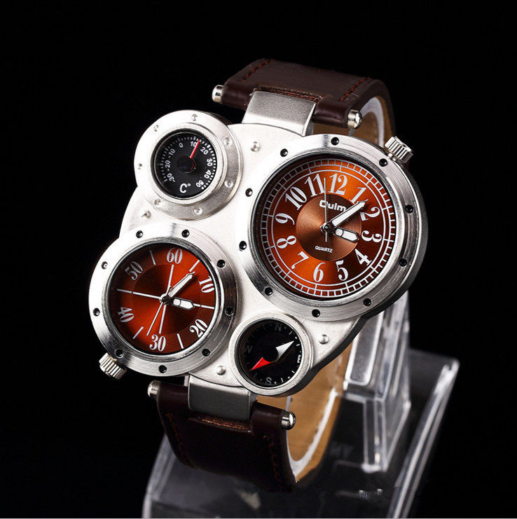 手表欧美酷超大四表盘潮男hiphop嘻哈歌手街舞国产腕表