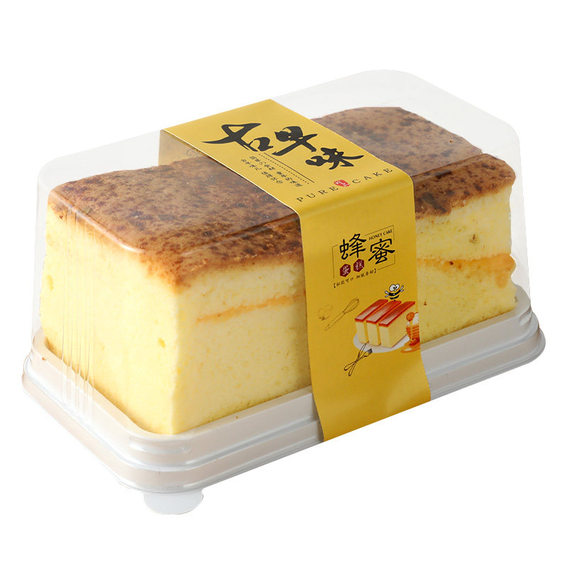 古早味酵果吐司蛋糕包装盒长方形透明蜂蜜蛋糕盒子一次性虎皮卷