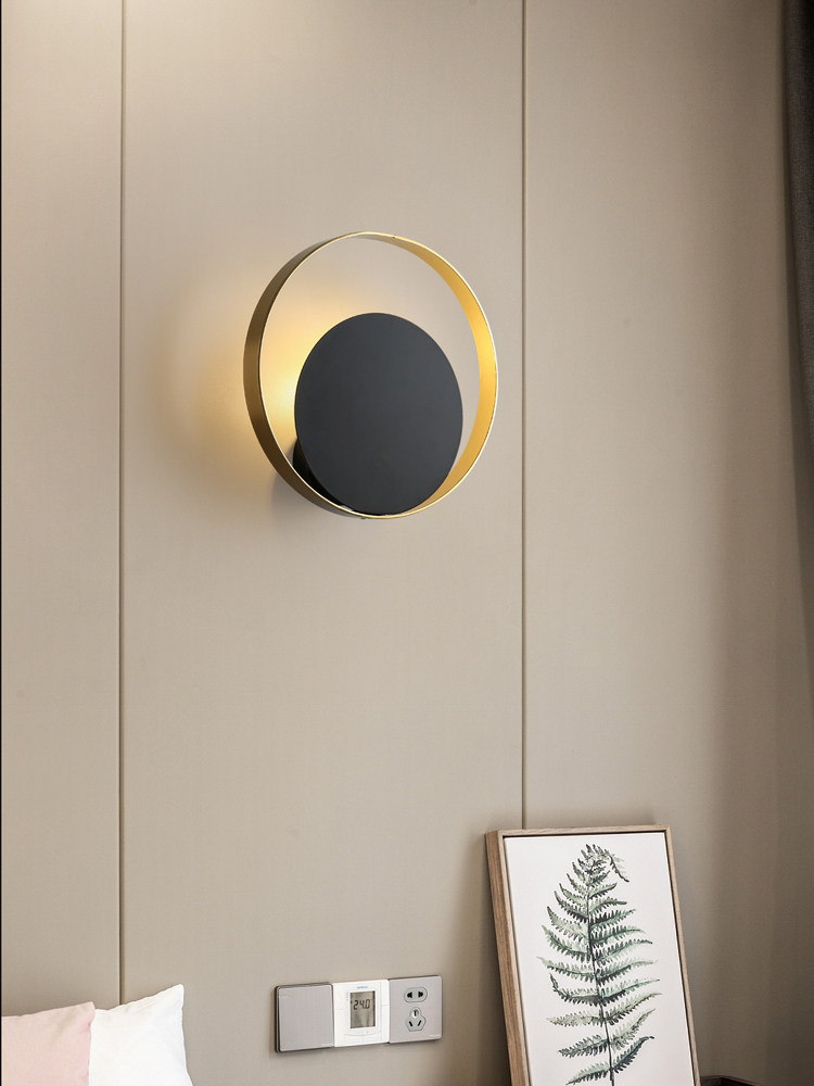 广东古镇新款后现代轻奢壁灯卧室床头头灯过道壁灯