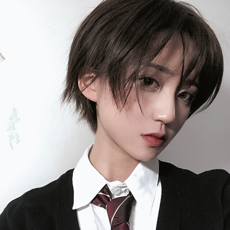 短发帅气女伪男假发正太舞会化妆cos假毛日常整顶假发