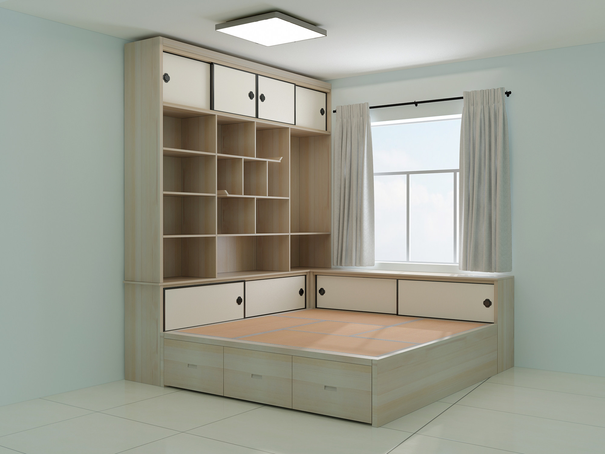 榻榻米大连工厂全屋定制橱柜酒柜衣柜订制日式床地台榻榻米定制