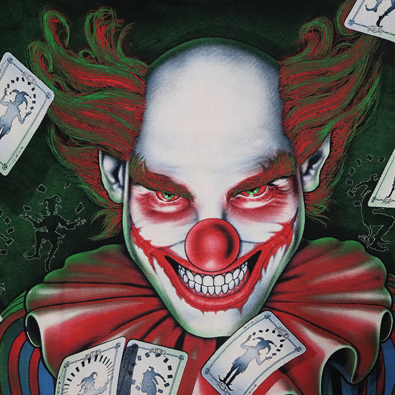 短袖泰国潮牌嘻哈小丑赌神扑克恤男t恤