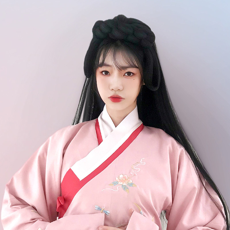 一体式发箍发包包发包牛角发髻汉服懒人风宋制唐发包