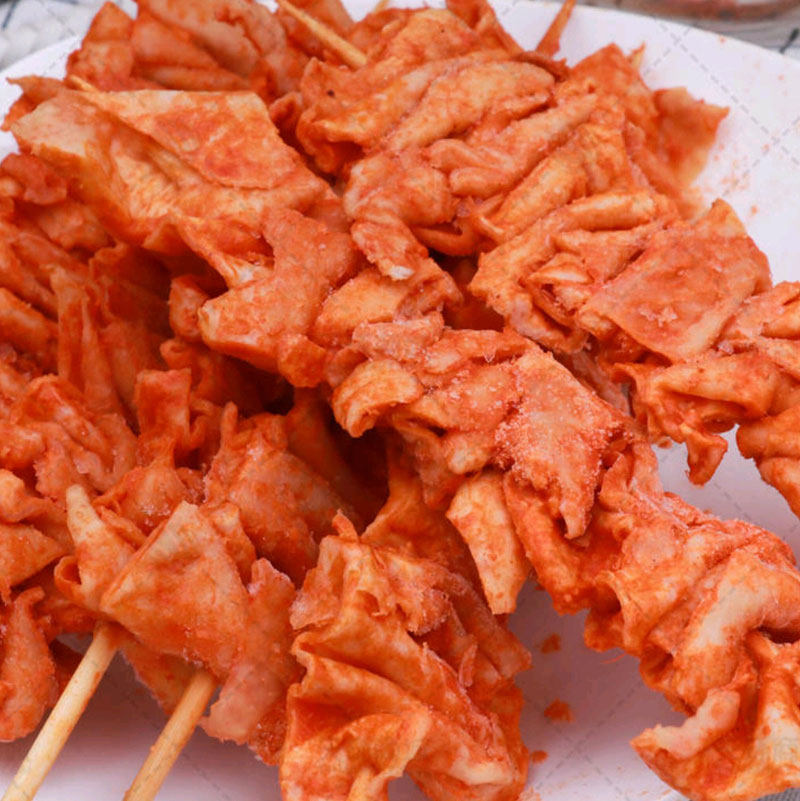 鸡皮脆皮调理肉串油炸食材20串腌制炸鸡bbq鸡肉丸