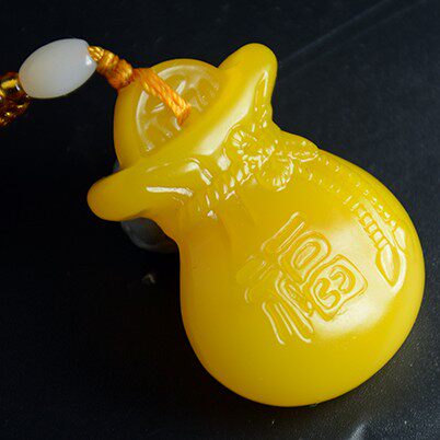 挂件吊坠黄龙钱袋子和田黄玉守财福袋玉石毛衣颈饰