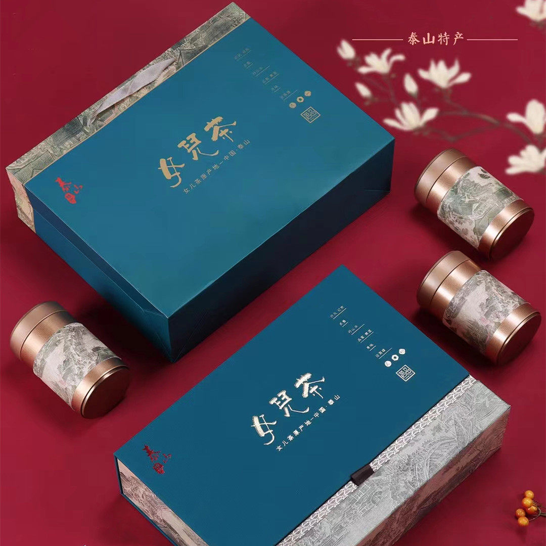 女儿茶泰山特产新茶特级栗香炒青绿茶茶叶新品400克女儿茶礼盒装