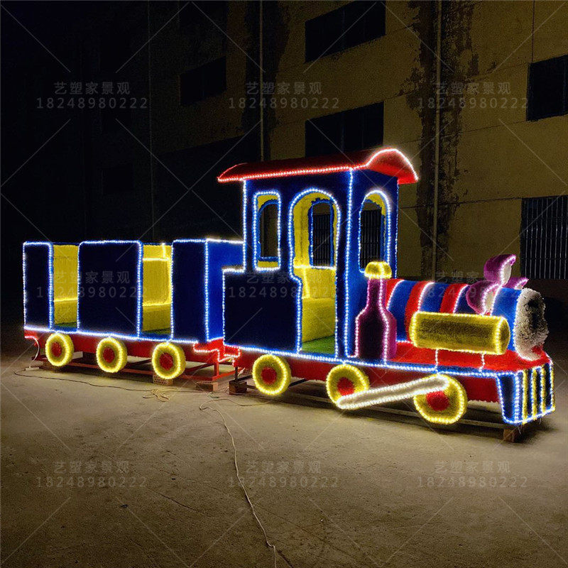 植物绿雕造型雕塑创意仿真动物草坪卡通小火车仿真绿植