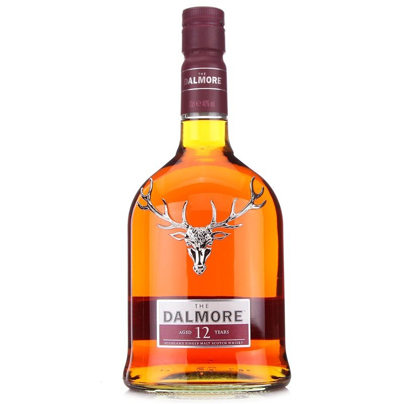 威士忌dalmore大摩帝摩12年700ml单一麦芽苏格兰进口威士忌