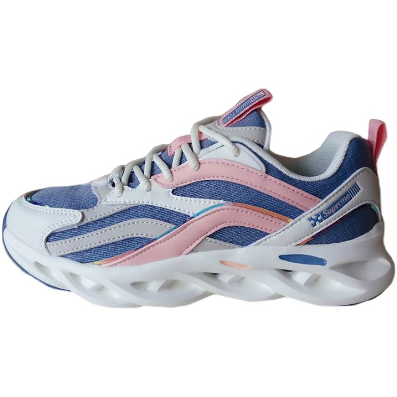 标速运动鞋男春秋季系带圆头商场同款网面跑步时尚休闲鞋