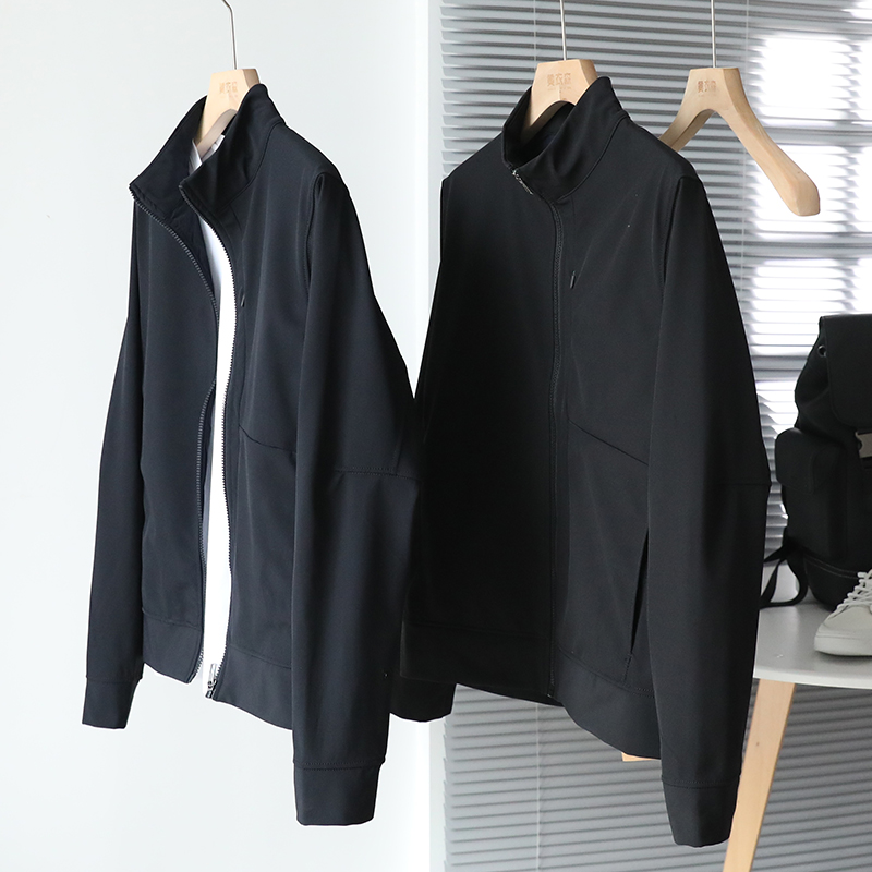 看面料！春装时尚户外运动休闲软壳衣弹力修身防风立领夹克男6962