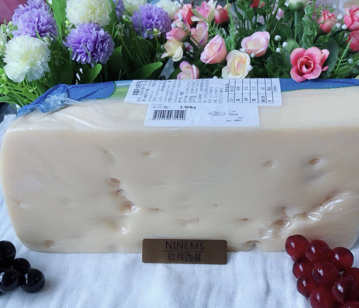 德国琪雷萨大孔芝士奶酪emmental cheese酪芝士包邮3kg左右