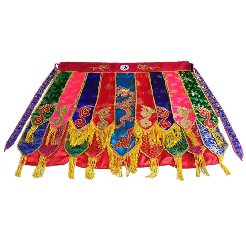 龙袍萨满战裙围裙八卦锦缎民族民族舞舞台舞蹈民族服装